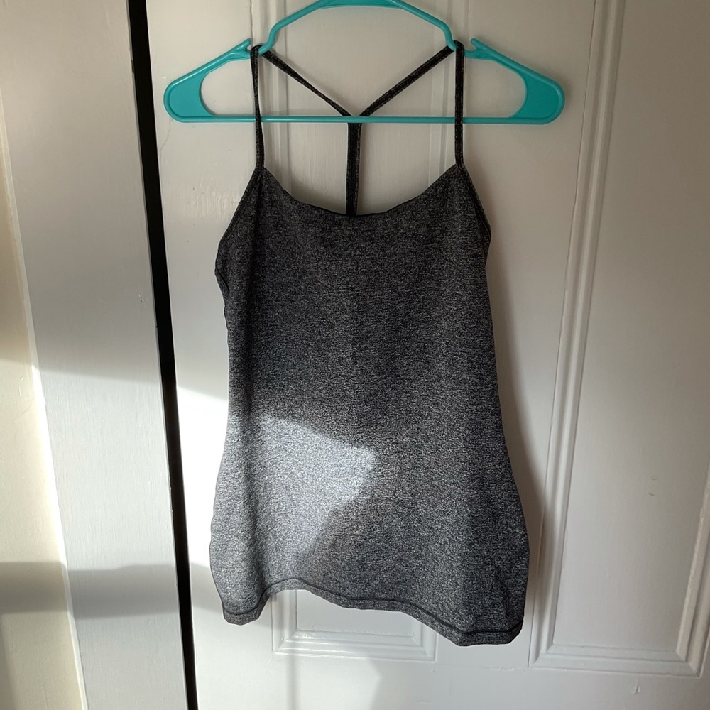 Lululemon Power Y Tank- heathered black